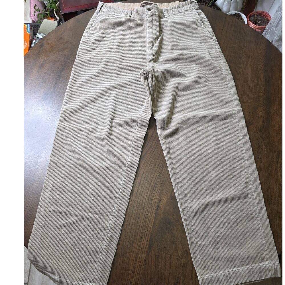 Vintage Abercrombie Fitch Corduroy Pants Mens 36R Baggy Cords Brown Y2K 90s Tan